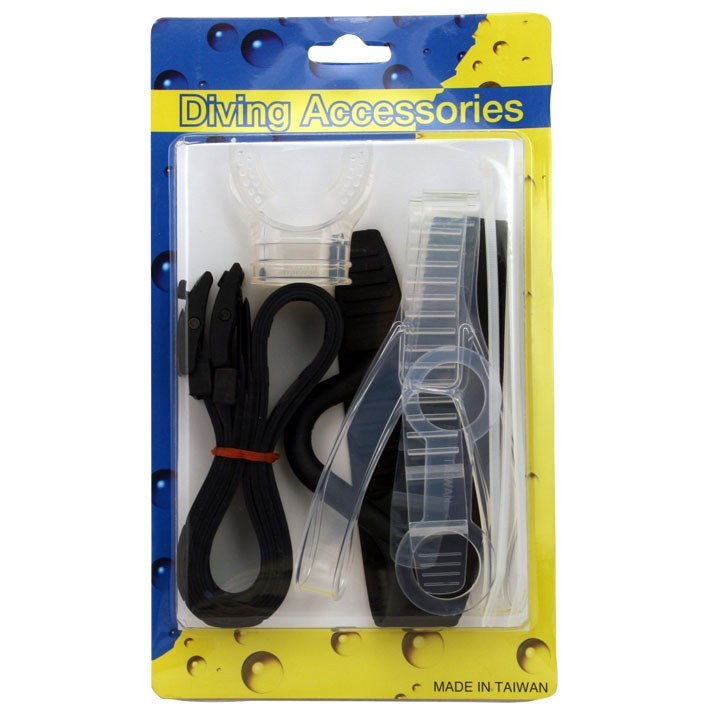 Save-A-Dive Kit – Silicone Mouthpiece Dive Mask Fins Knife Strap Snorkel Keeper