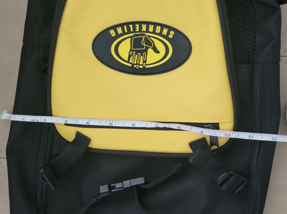 Body Glove Snorkeling Travel Backpack Black Yellow Zipper