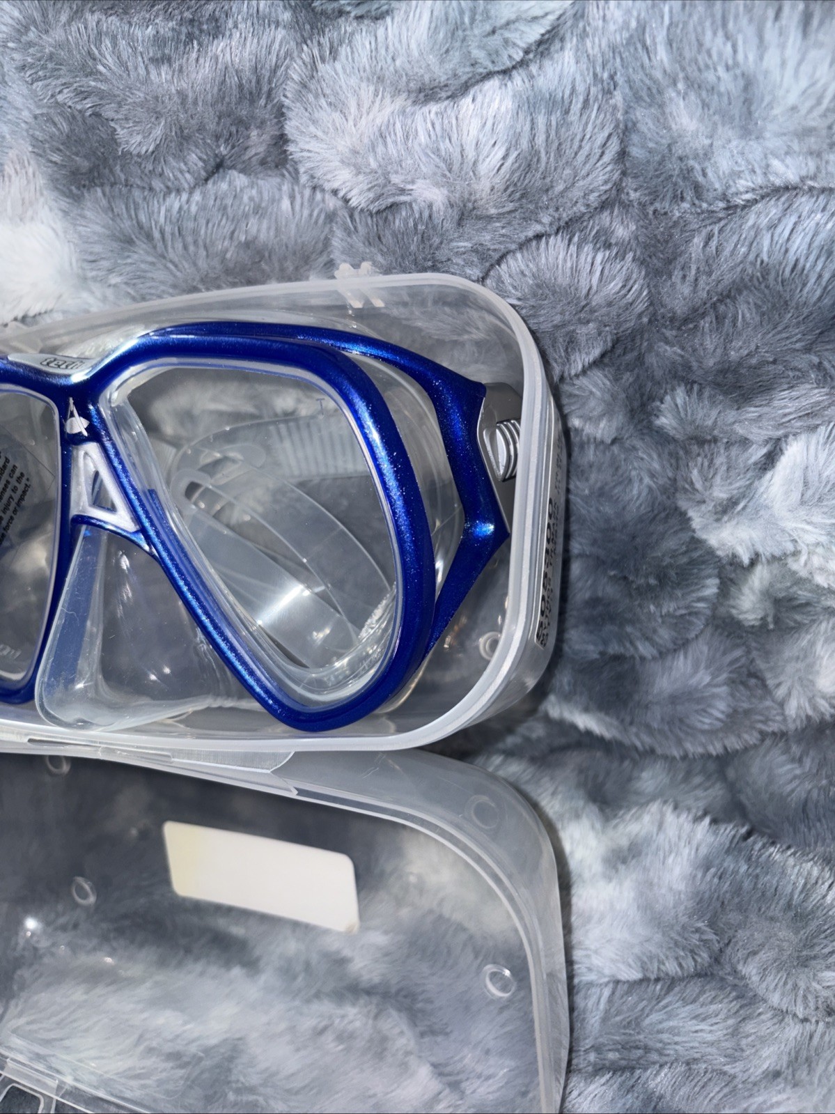 Scuba Aqua Lung Technisub Mythos Mask Goggles Blue Case Included New