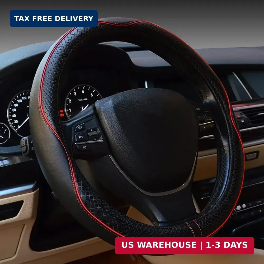 Car Steering Wheel Cover, Anti-Slip, Safety, Soft, Breathable, Heavy Duty, Thick