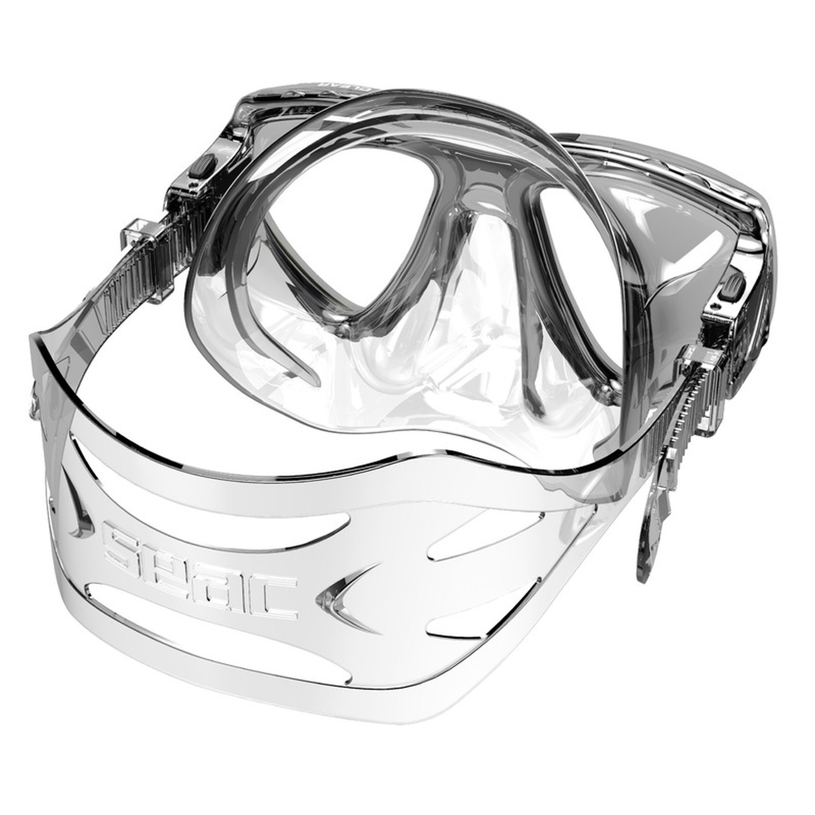 SEAC Clear Antifog Transparent Black Diving Mask (0750090001543A)