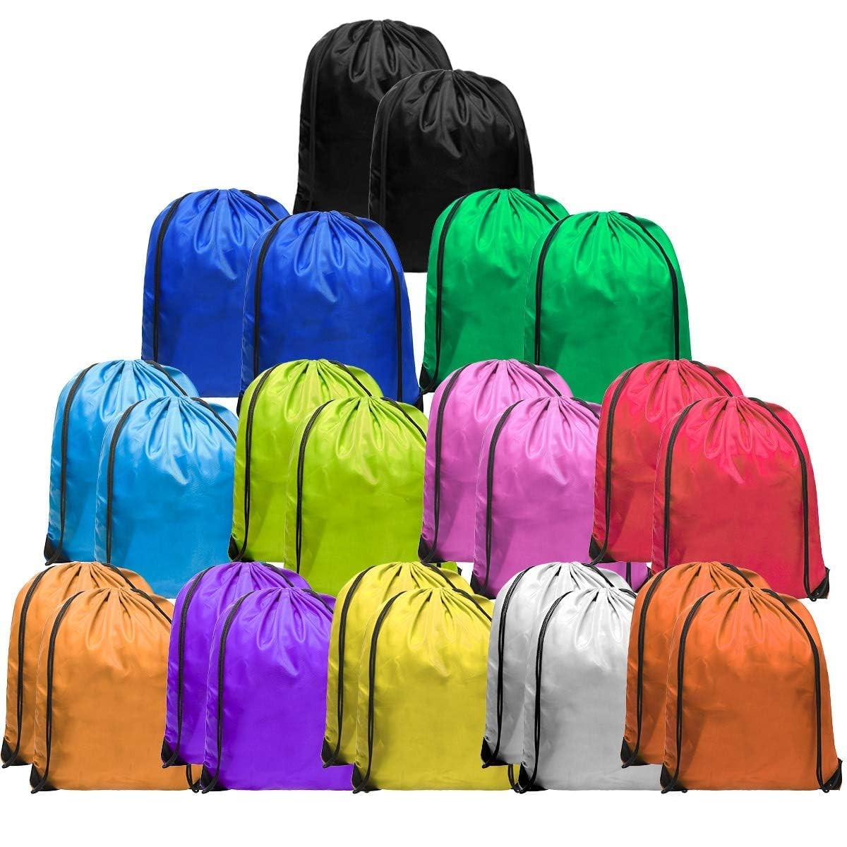 UltraOutlet 24-Pack Unisex Rectangular Soft Shell Large, Multicolor Black
