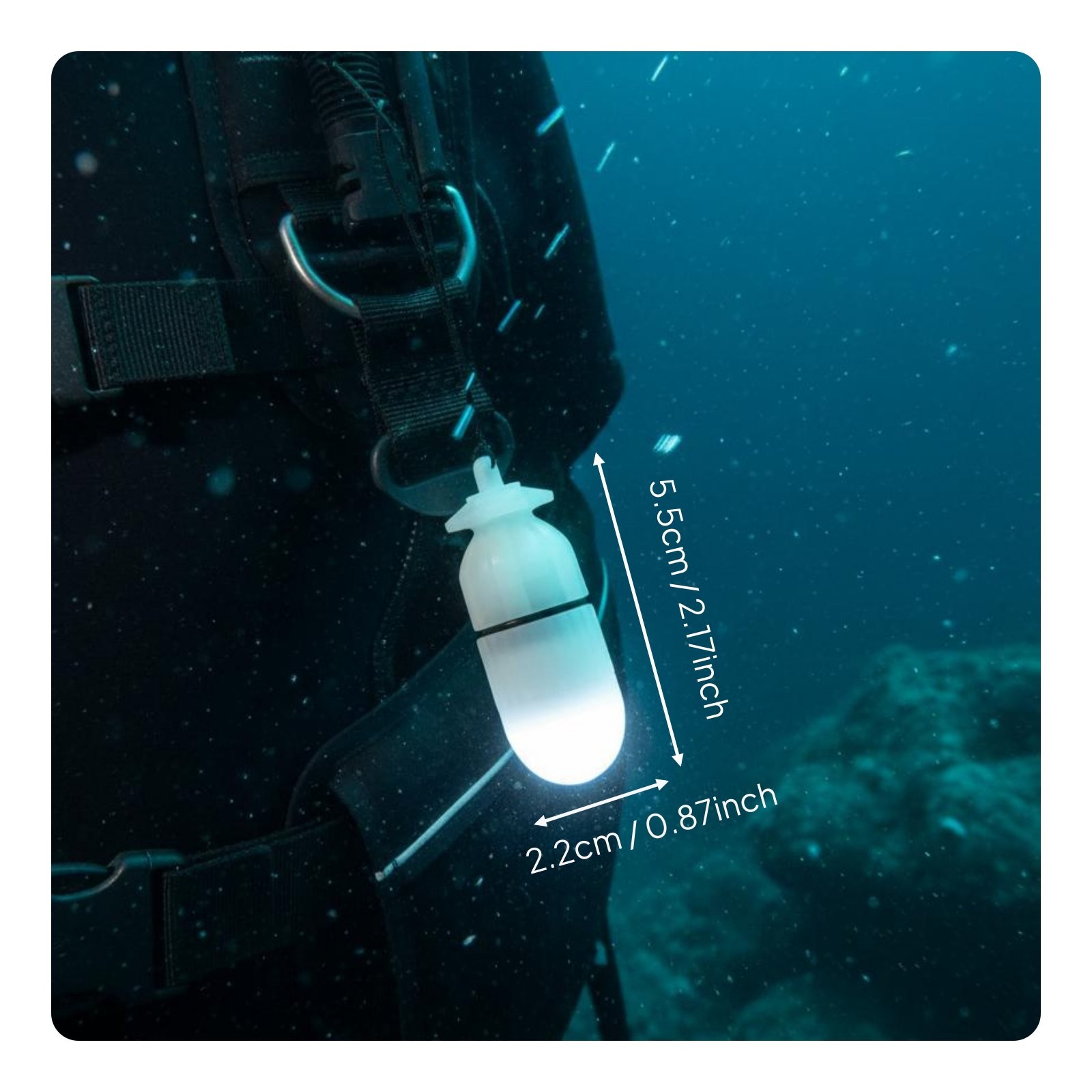 Dive Buddy Light 100m Waterproof Diving Cylinder Beacon Light