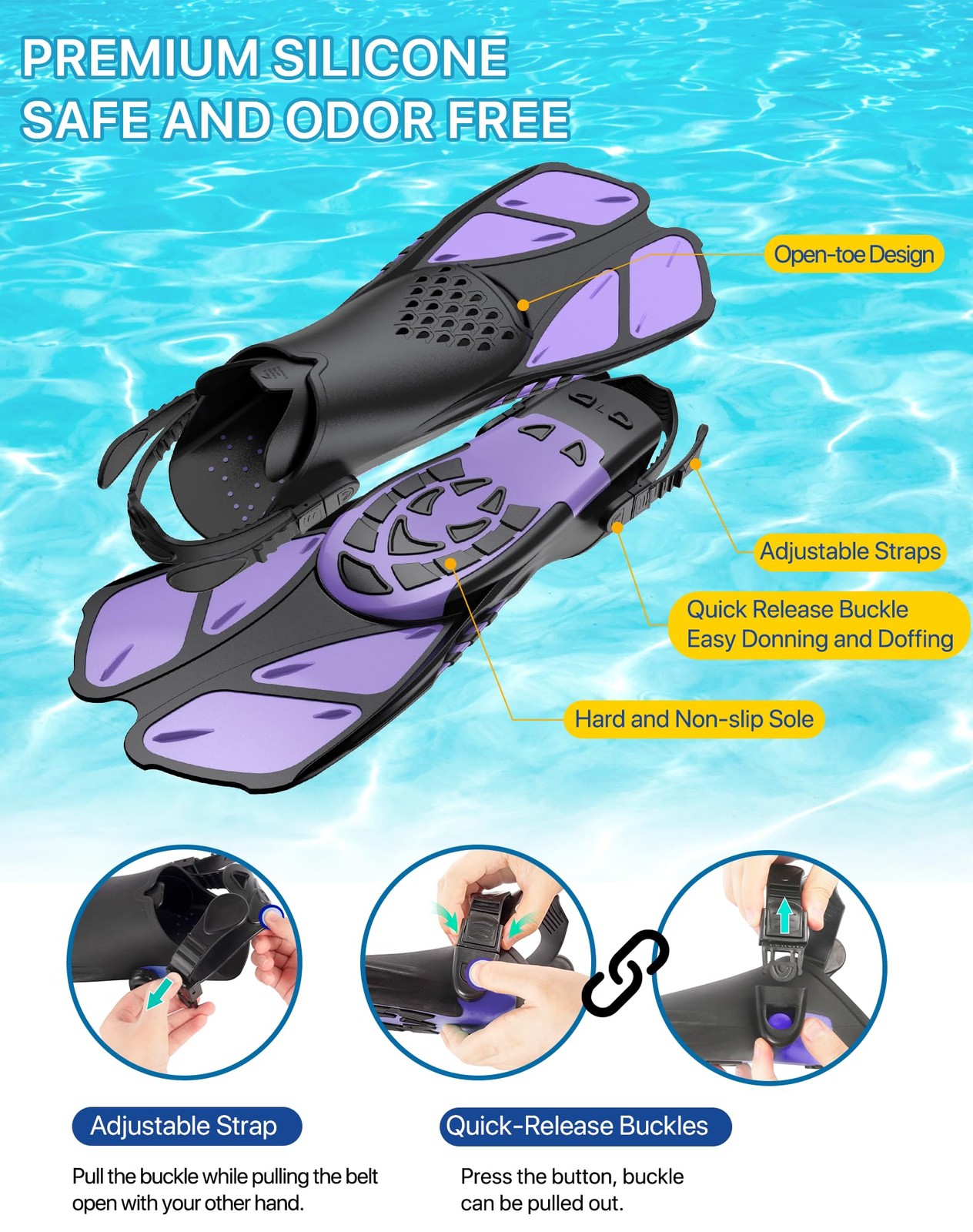 Ubekezele Snorkeling Gear for Adults Men Women,4 in 1 Snorkel Set with Panora…