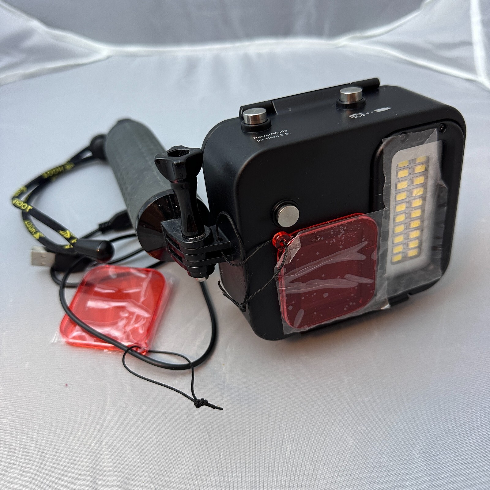 45M Underwater Diving Kangaroo LED Light Case for GoPro Hero 5 6 Black Camera