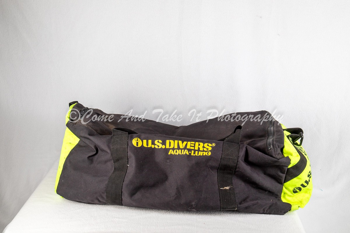 U.S. Divers Aqua-Lung Large Scuba Gear Duffel Bag – Black & Neon yellow