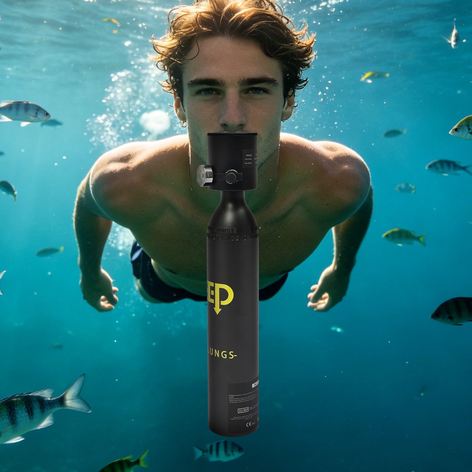 0.5L Mini Lung Tank Scuba Tank Underwater Diving Tank Kit Diving Entertainment