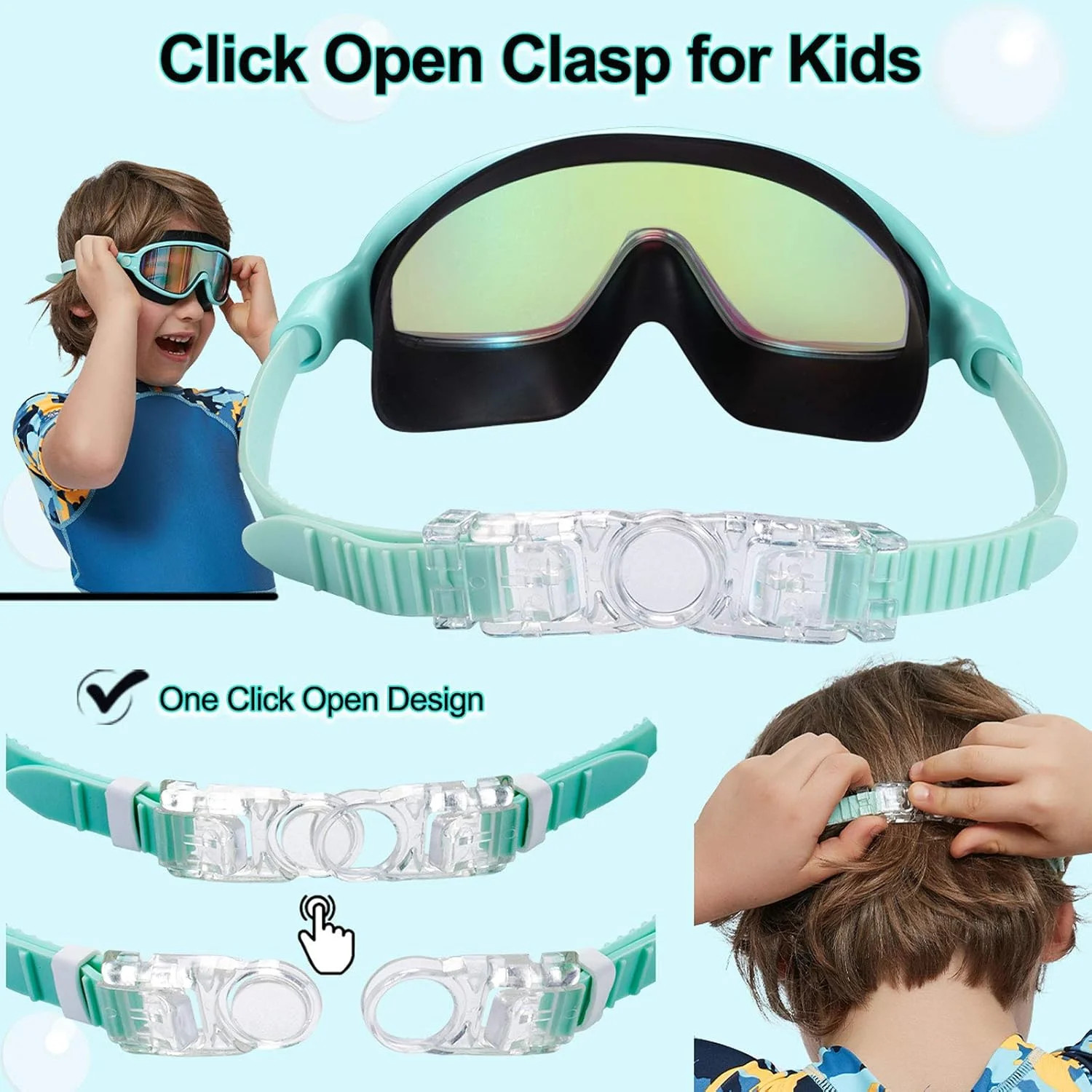 Seago Kids Swim Goggles 2 Pack – Anti-Fog, Anti-UV, Ages 3–14