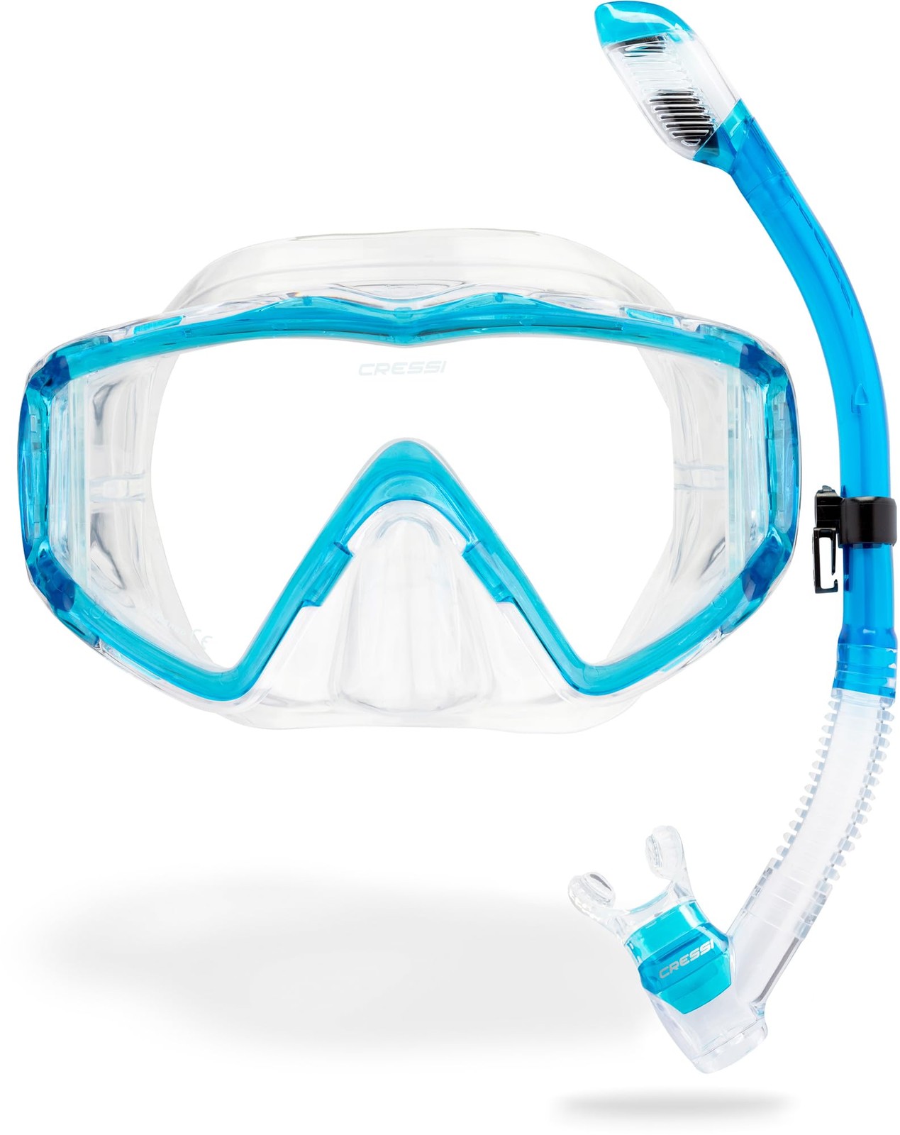 Pano 3 & Supernova Dry Mask & Snorkel Kits, Clear/Translucent Aquamarine