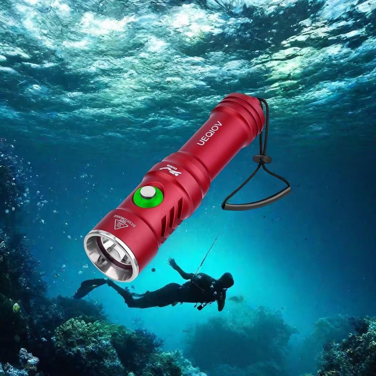 DQ-300 Scuba Diving Light, 4000 Lumens Super Bright Flashlight with 4 Degrees…
