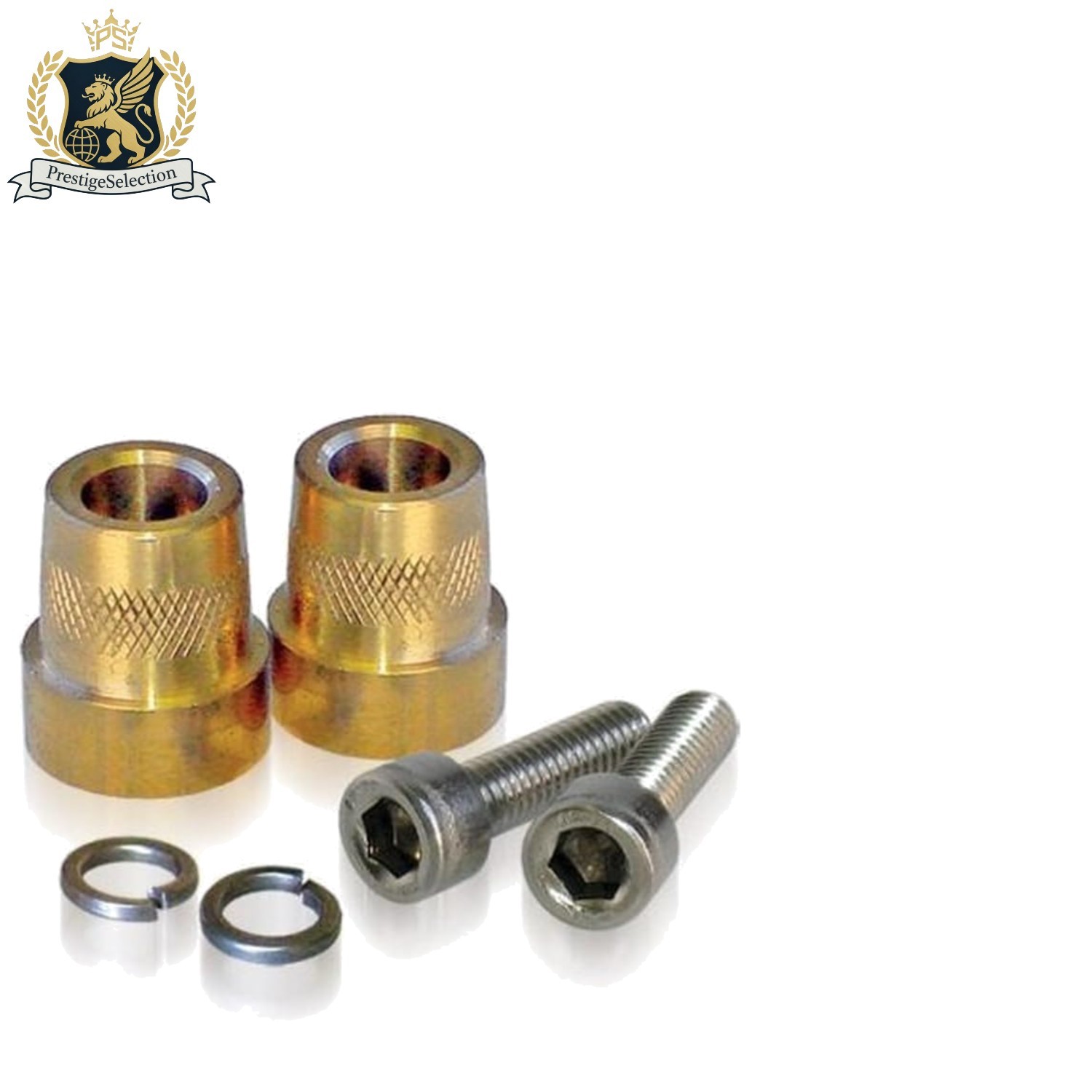 Lightweight Tall Brass Post Adapter – M6 Thread, Fits 12V Batteries, Gold/Silver