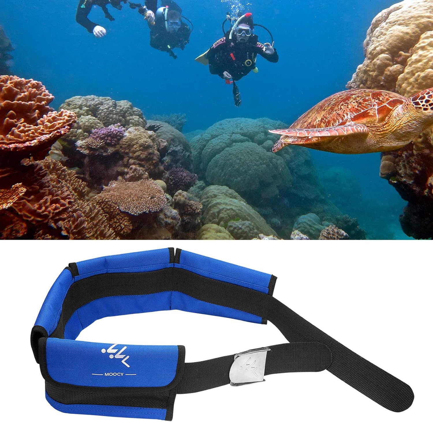 4 Neoprene Pocket Scuba Weight Belt，Spear Fishing Nylon-Fit for Waist 32″ to 52″