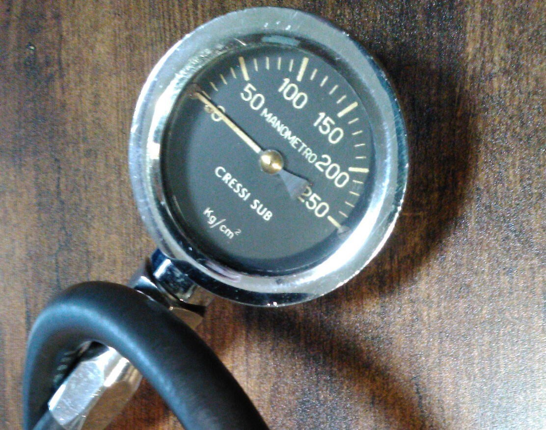 Vintage CRESSI SUB High-pressure Single Gauge