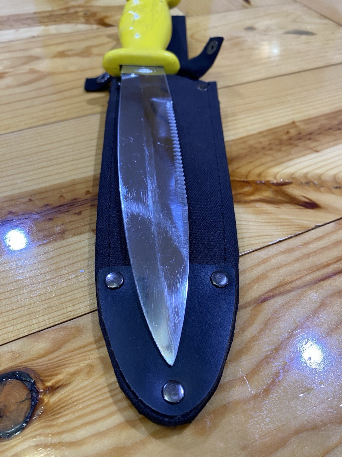 Vintage GSD Brevettato Italy Dive Knife with Sheath G.S.D. Blade Diving Diver