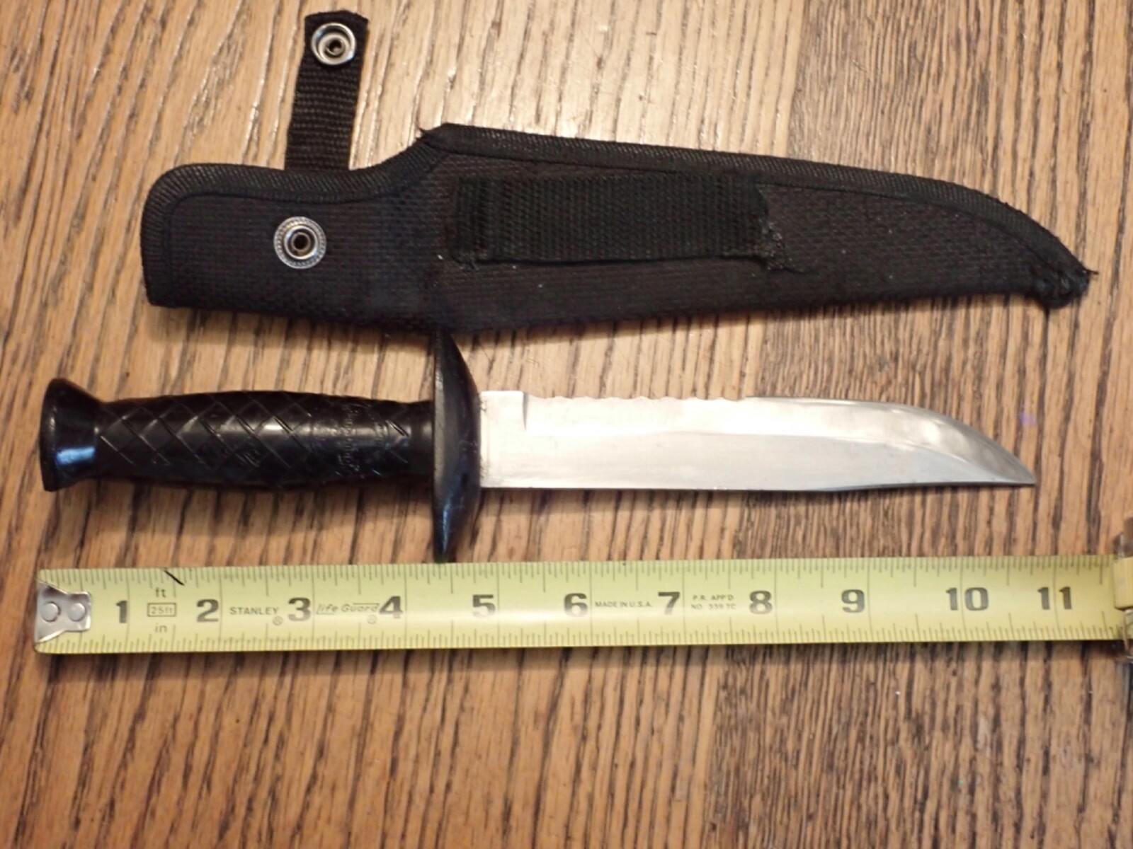 Vintage US Divers Scuba Diving Black Steel Knife Used
