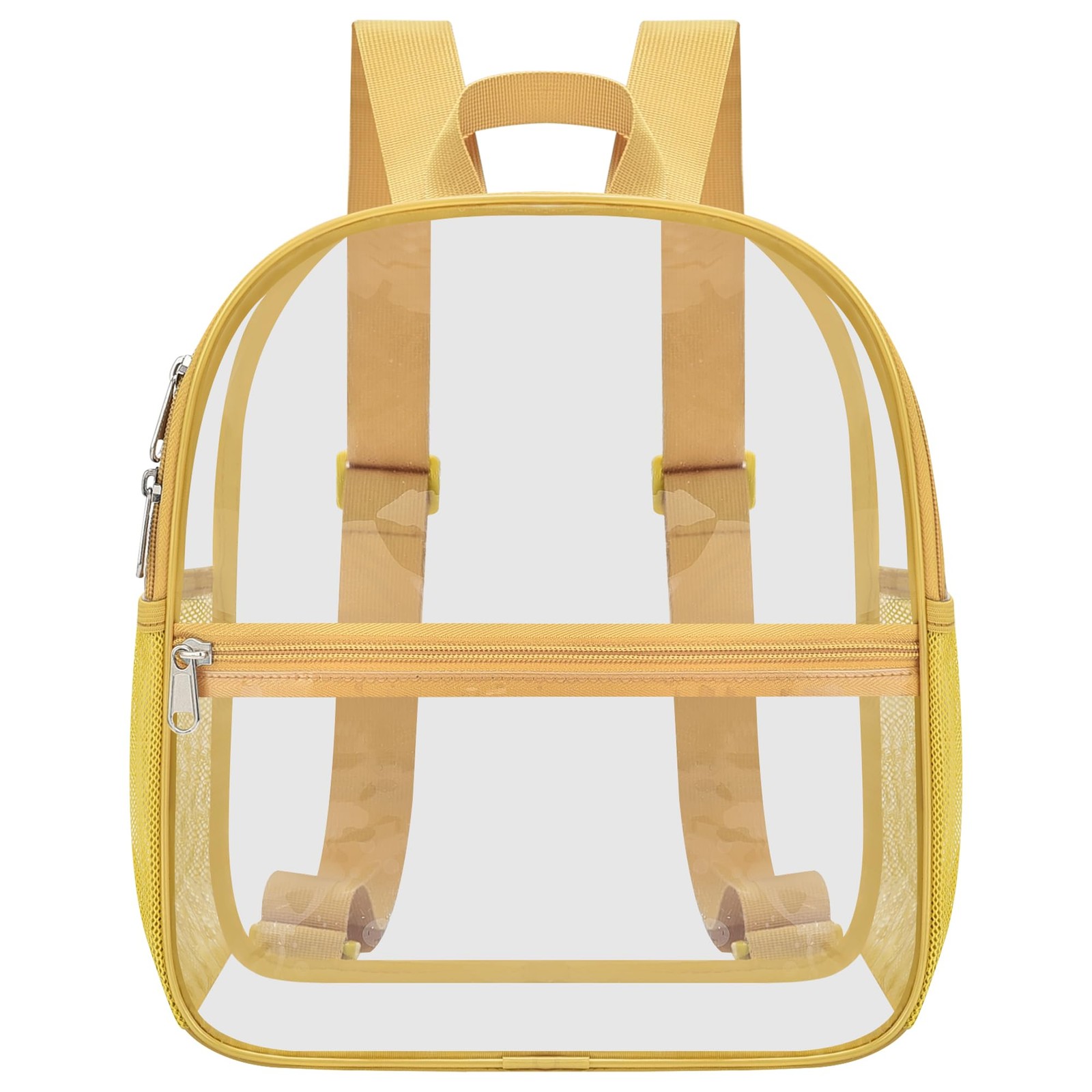 Oraben Clear Backpack Stadium Approved, 12 x 6 x 11 in, Small Small, Gold