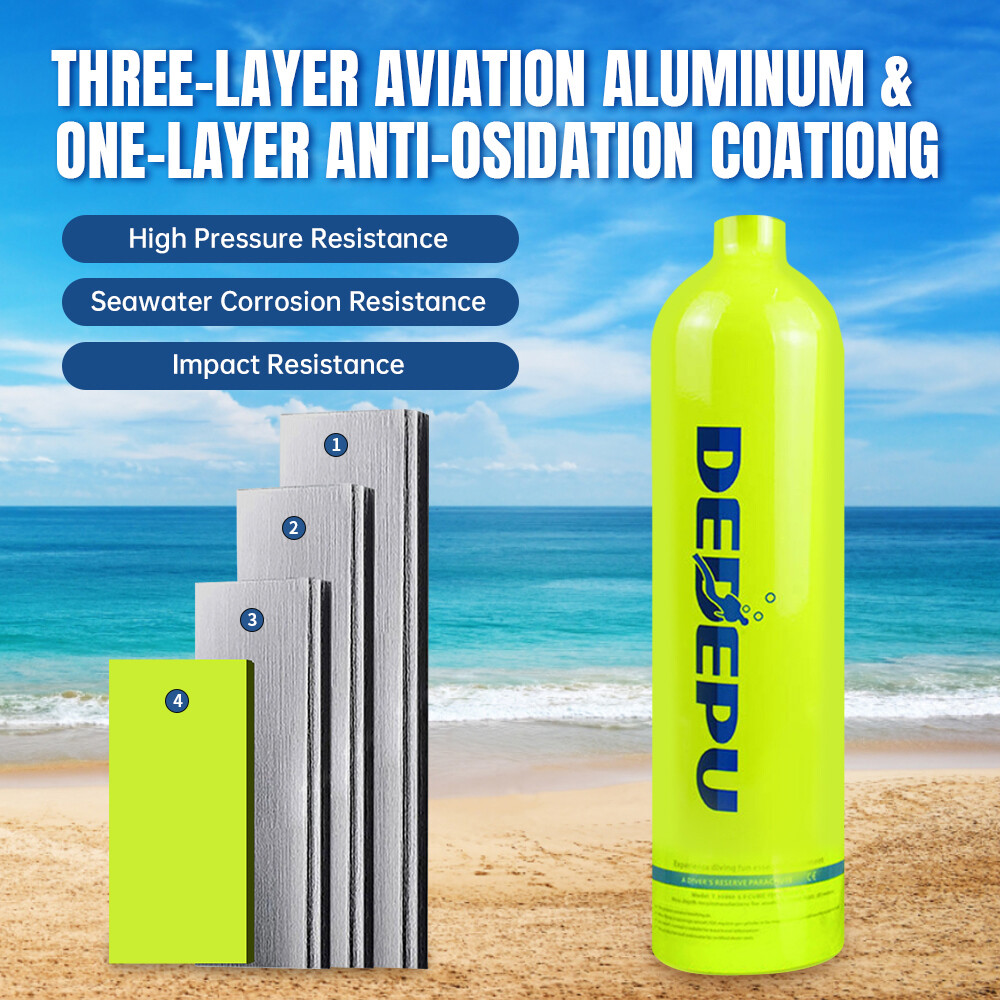DEDEPU SCUBA Tank Diving Oxygen Reserve Air Hand Pump Mask Underwater Equipment