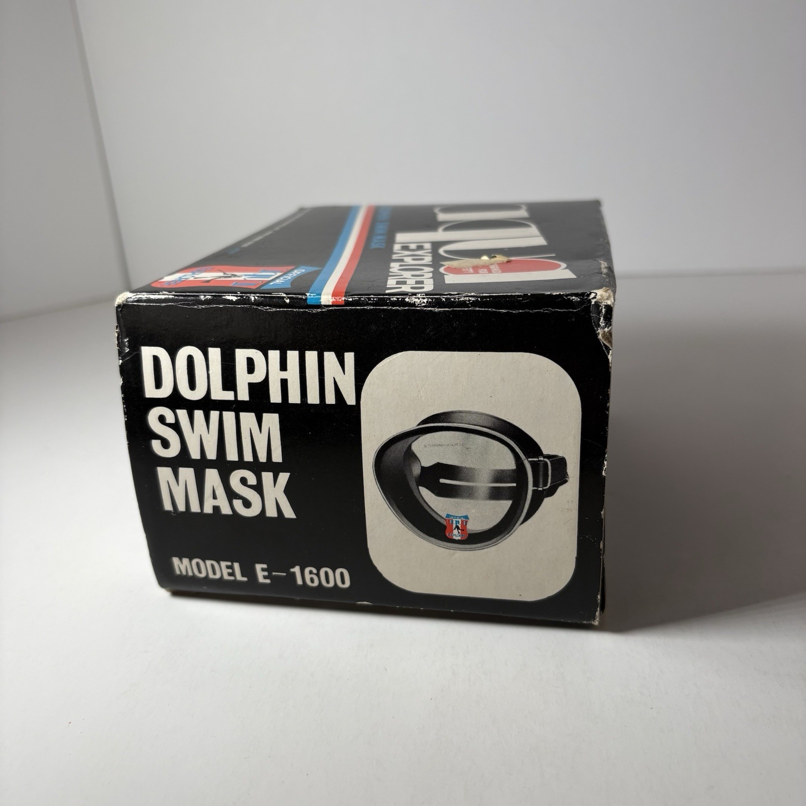 Aqua Explorer Dolphin Swim Mask Model E-1600 Original Open Box Rubber Eyewear