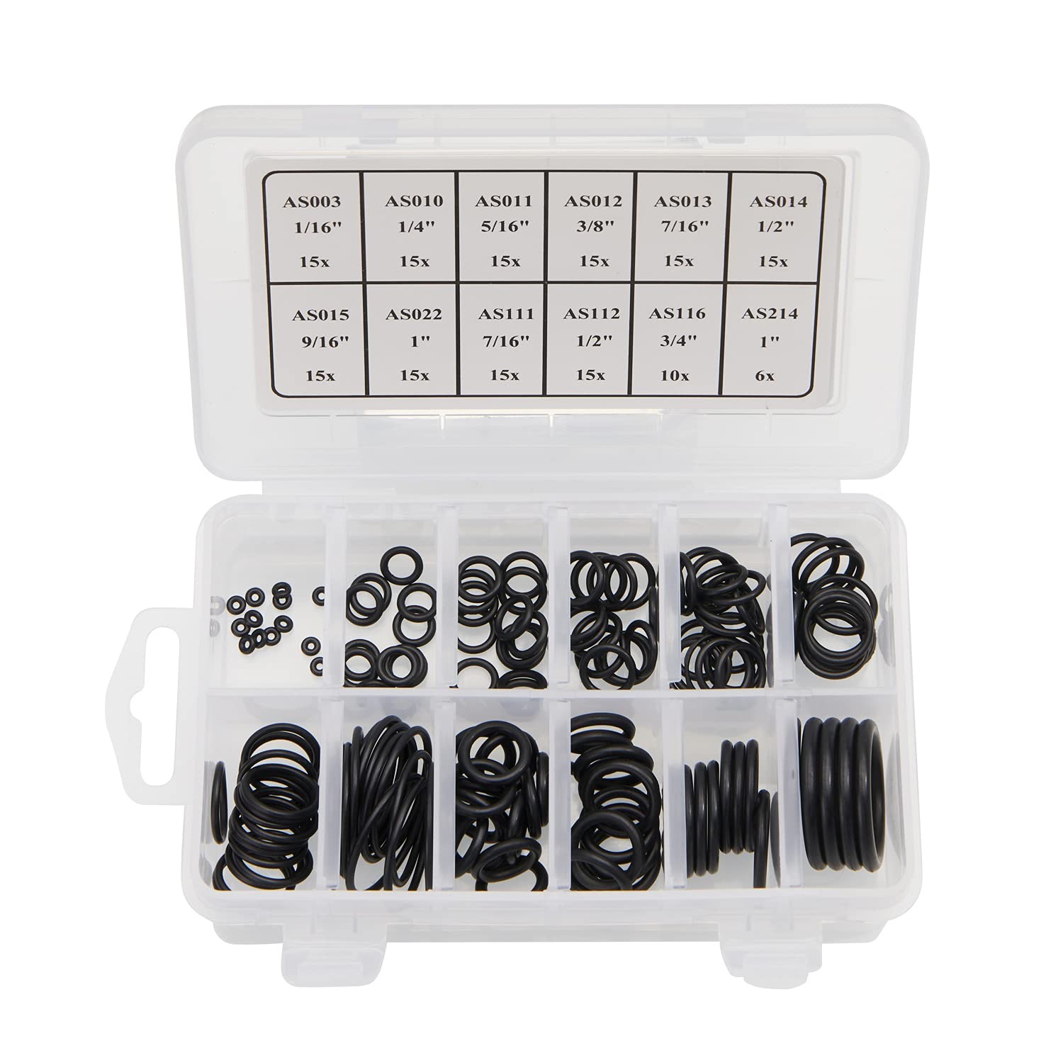 BUSY-CORNER 166 Pieces Scuba O-Ring Kit Diving Rubber Orings, for Black