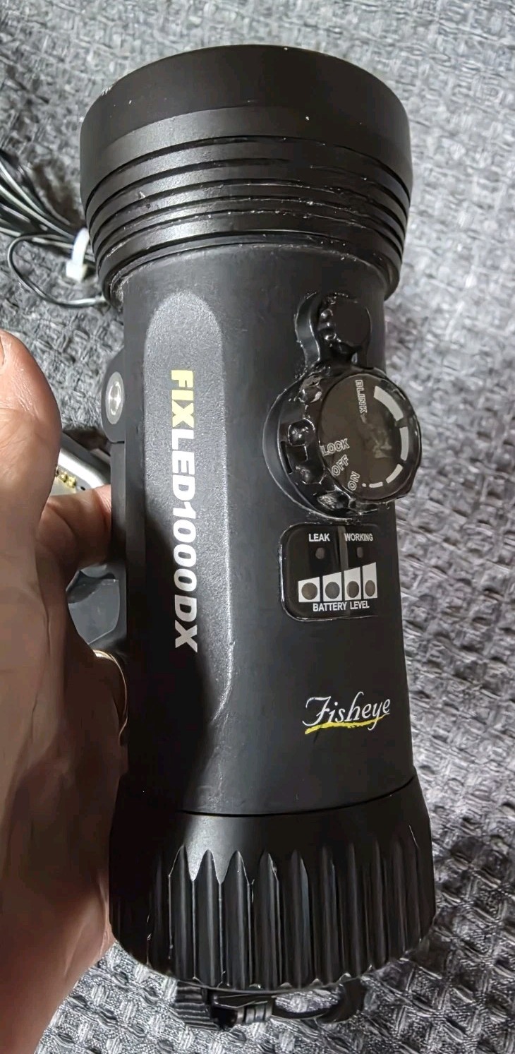 Fisheye Underwater/Diving FIX LED Light 1000 DXLumens/output 100Mdpth