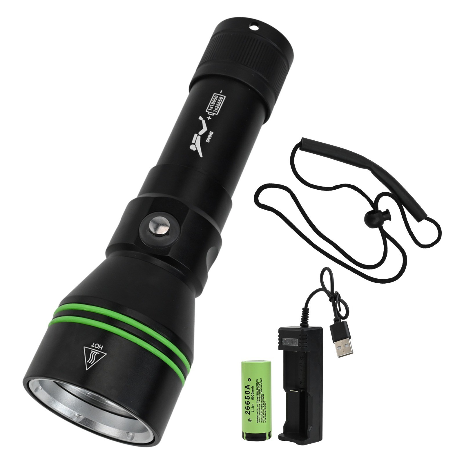 Scube Underwater Explorer’s Dive Torch P70 Bright LED Light Lightweight Design