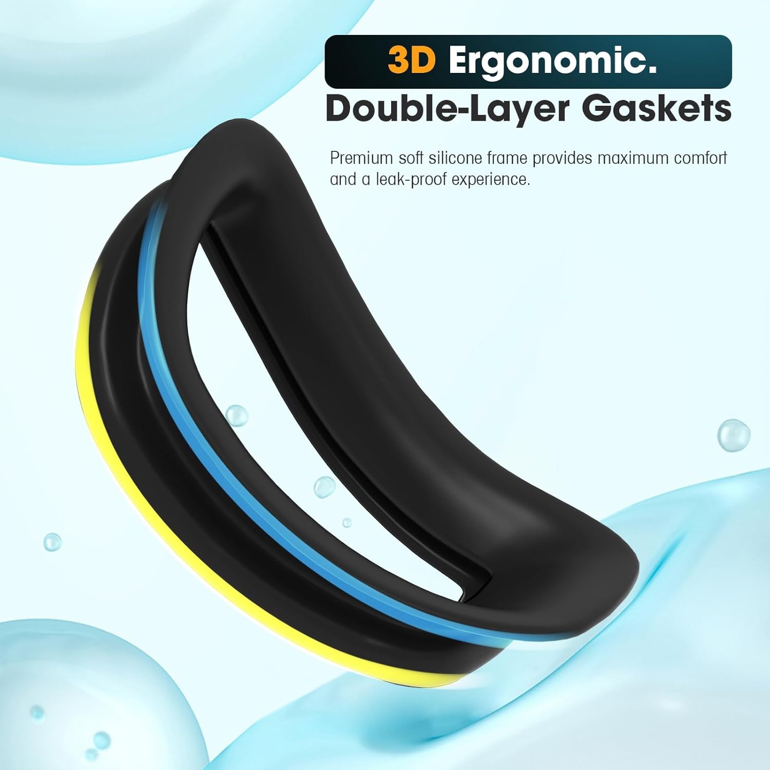 Swim Goggles, 2-Pack 01.2-pack Black(clear Lens) + Blue(clear