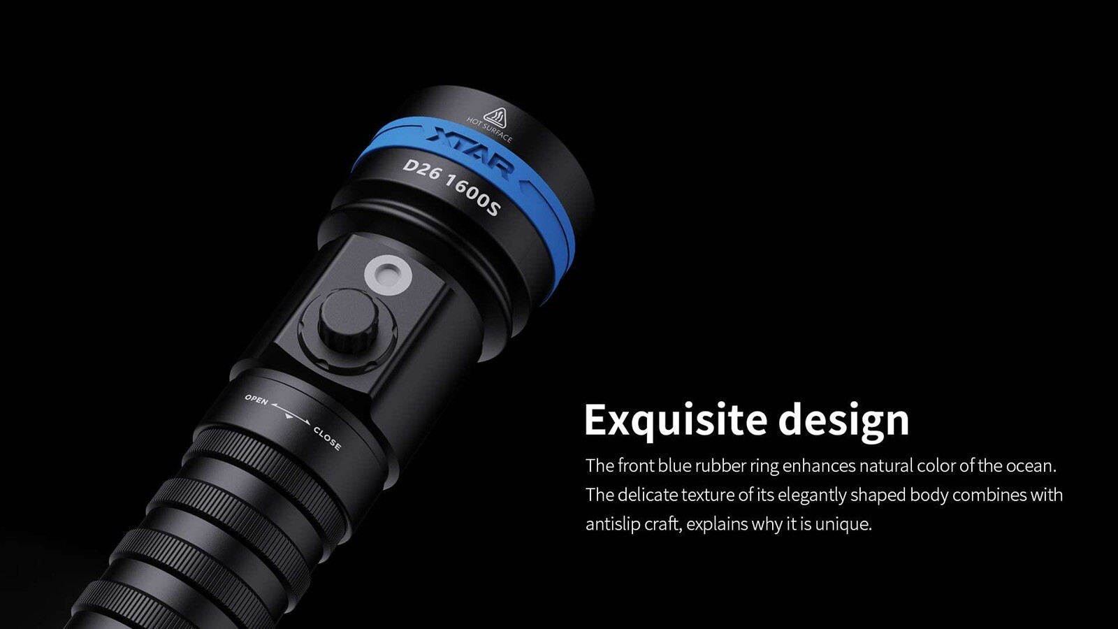 XTAR D26 1600S Diving Flashlight + 2 PCS 26650 Battery (US SELLER) + FREE GREASE
