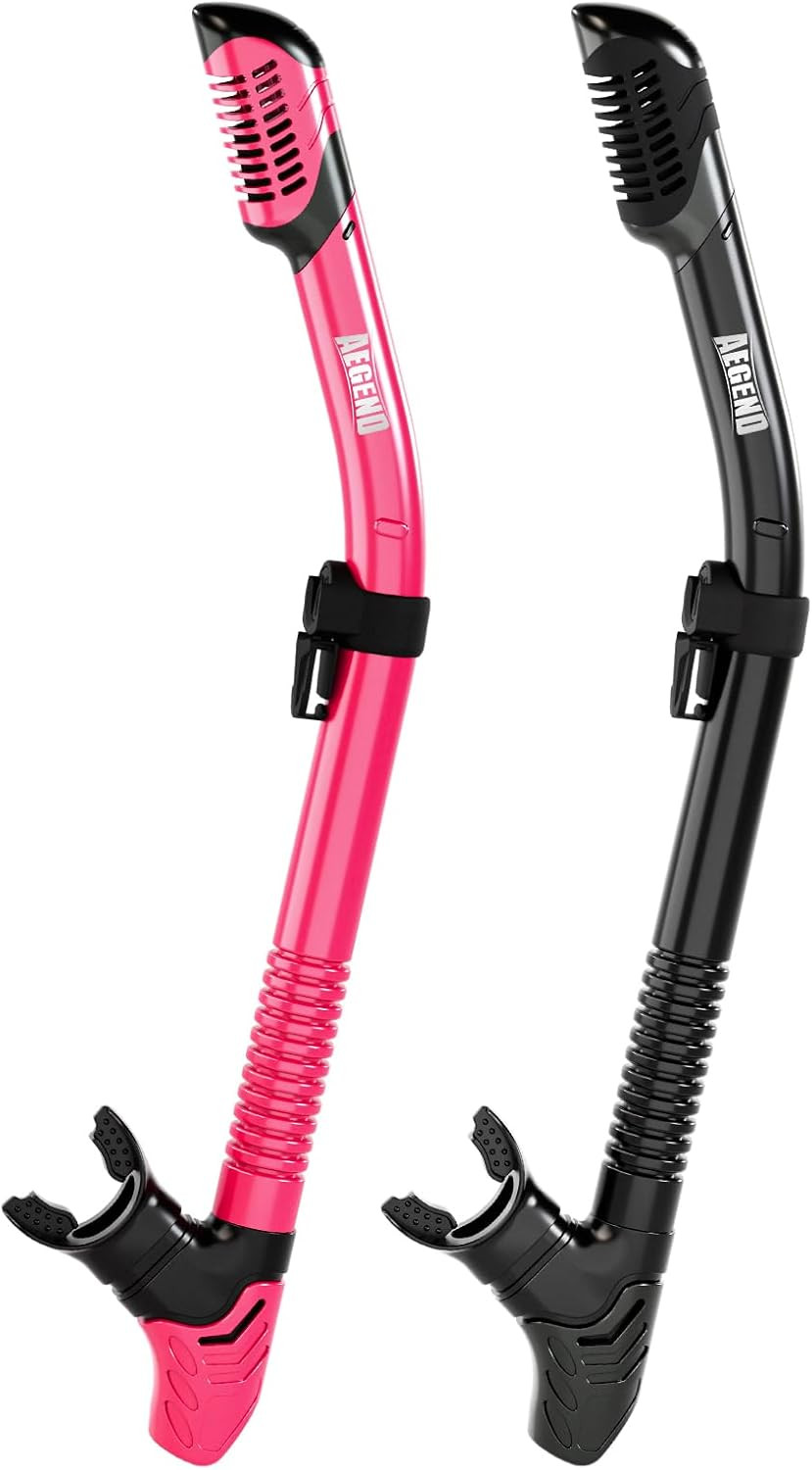 Diving Dry Snorkel for Adult & Youth – Snorkeling Gear with Top Dry Valve for Sn