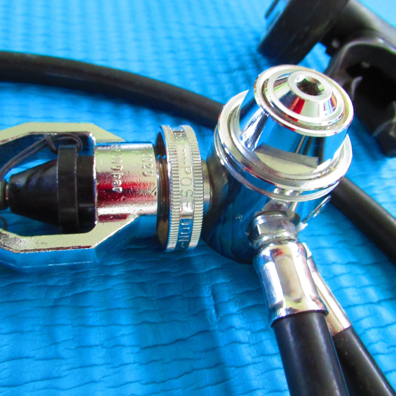 Vintage Poseidon 3960 1st Stage Scuba Diving Regulator with Cyklon 2nd Stage.