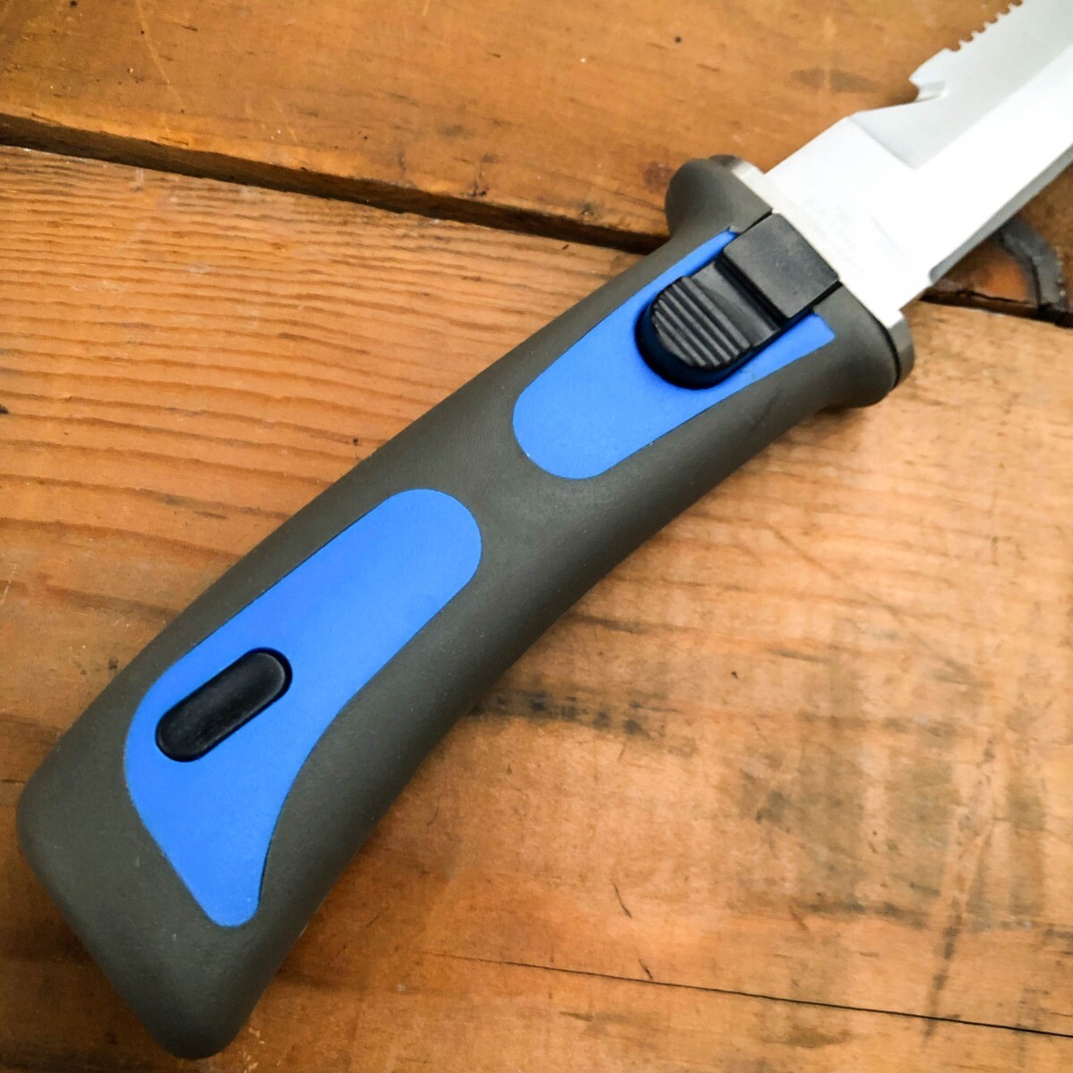 Scuba Diver Knife Fixed Blade Sheath Dive Leg + Arm Straps Stainless Steel Blue