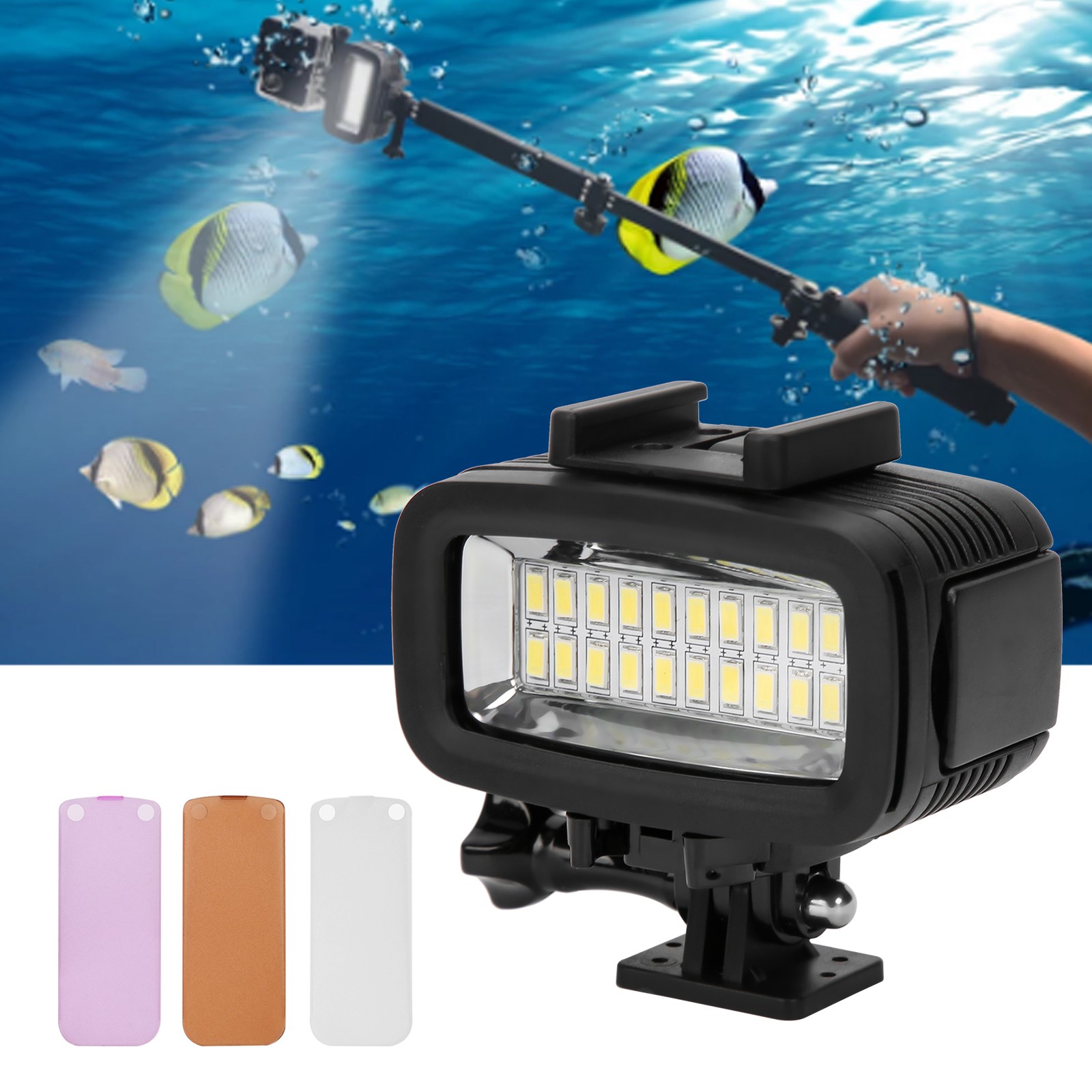 40m Underwater Photography Fill Light Waterproof Diving Camera LED Video Lig BEA