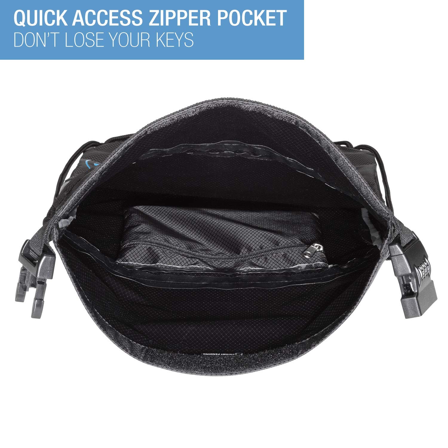 Lewis N. Clark WaterSeals Cinch Locking Backpack | Waterproof One Size, Black