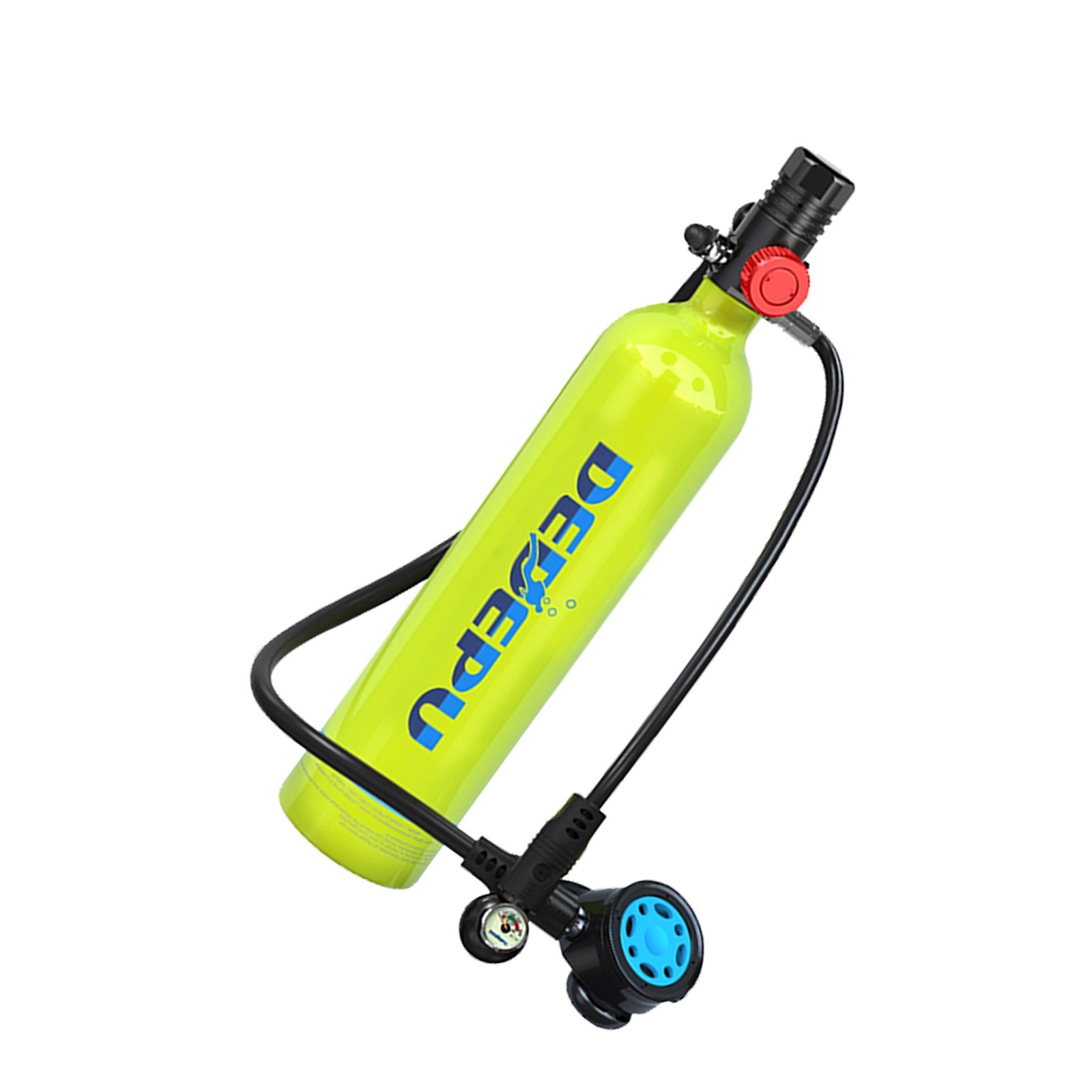 DEDEPU Scuba Diving Kit 1L Oxygen Tank Full Face Diving Mask Set Dive EquipmenD