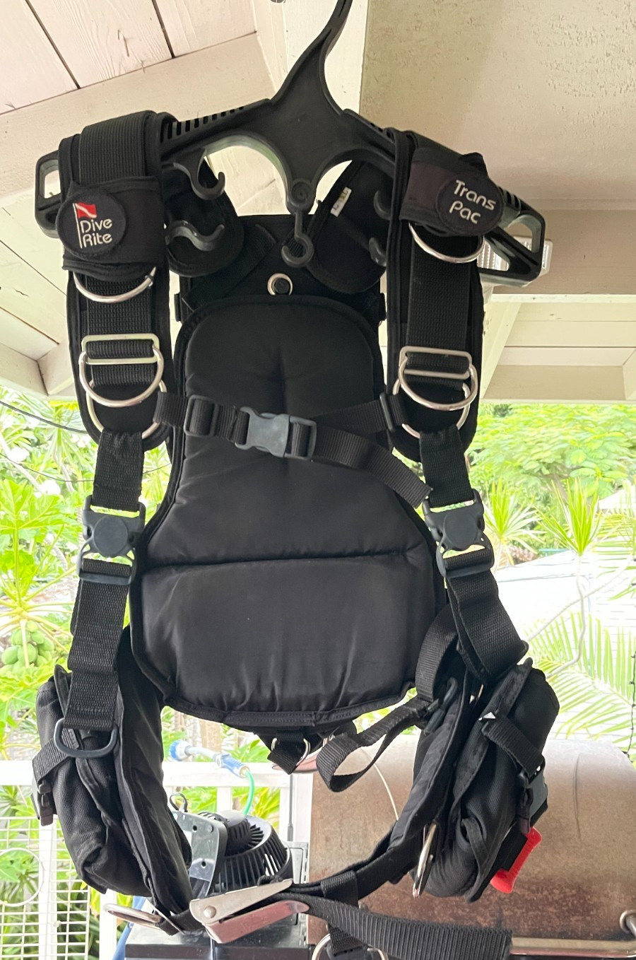 Dive Rite TransPac L/XL Scuba Adjustable Backplate Harness Modular System XCNT