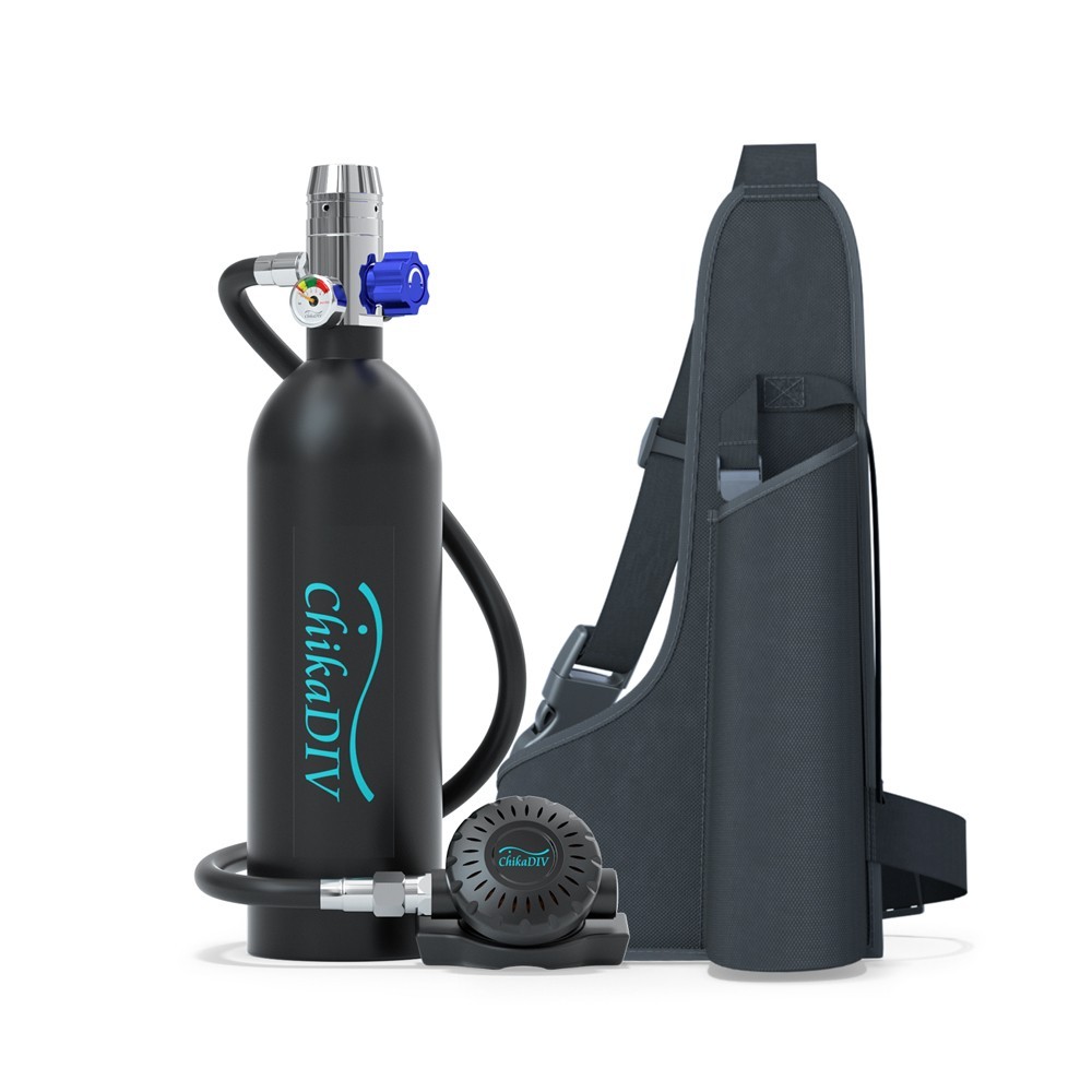 Portable Lung Tank Scuba Gear Set, Mini Diving Tank 1L Capacity with 3000 PSI