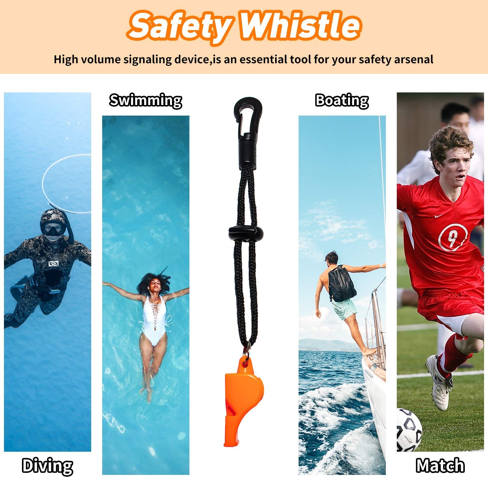 5ft Scuba Diving Surface Marker Buoy (SMB), Safety Sausage with Plastic 98ft …
