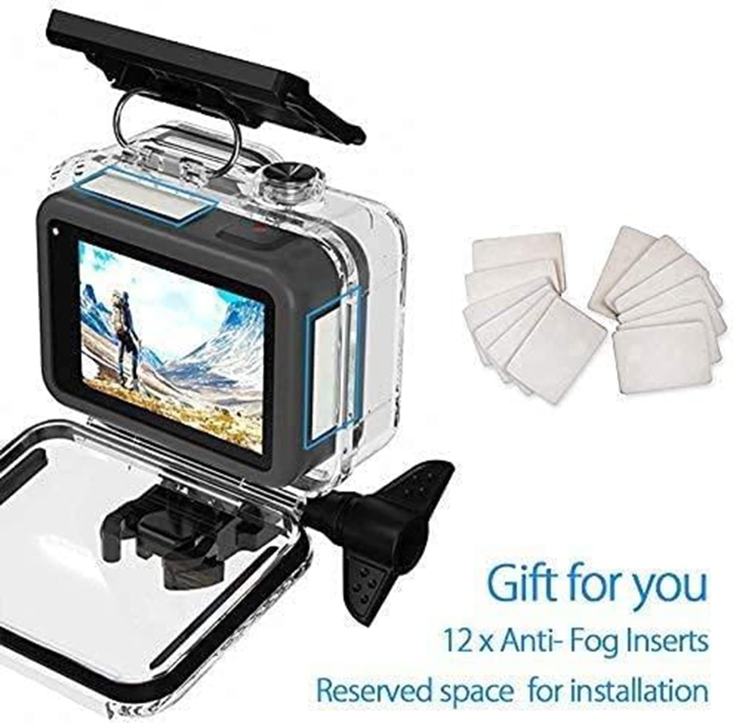 FitStill 148FT/45M Waterproof Housing for Go Pro Hero 7 /6/5/HD (2018) Black