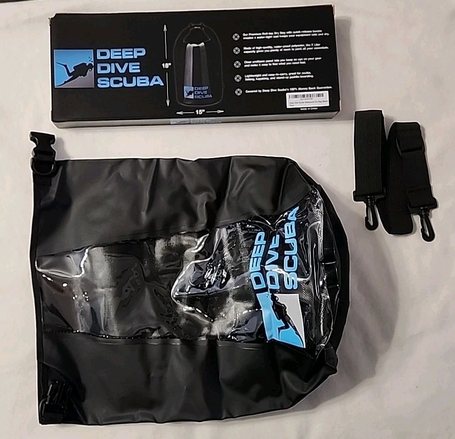 DEEP DIVE SCUBA WATERPROOF DRY BAG 18in X 15in BLACK