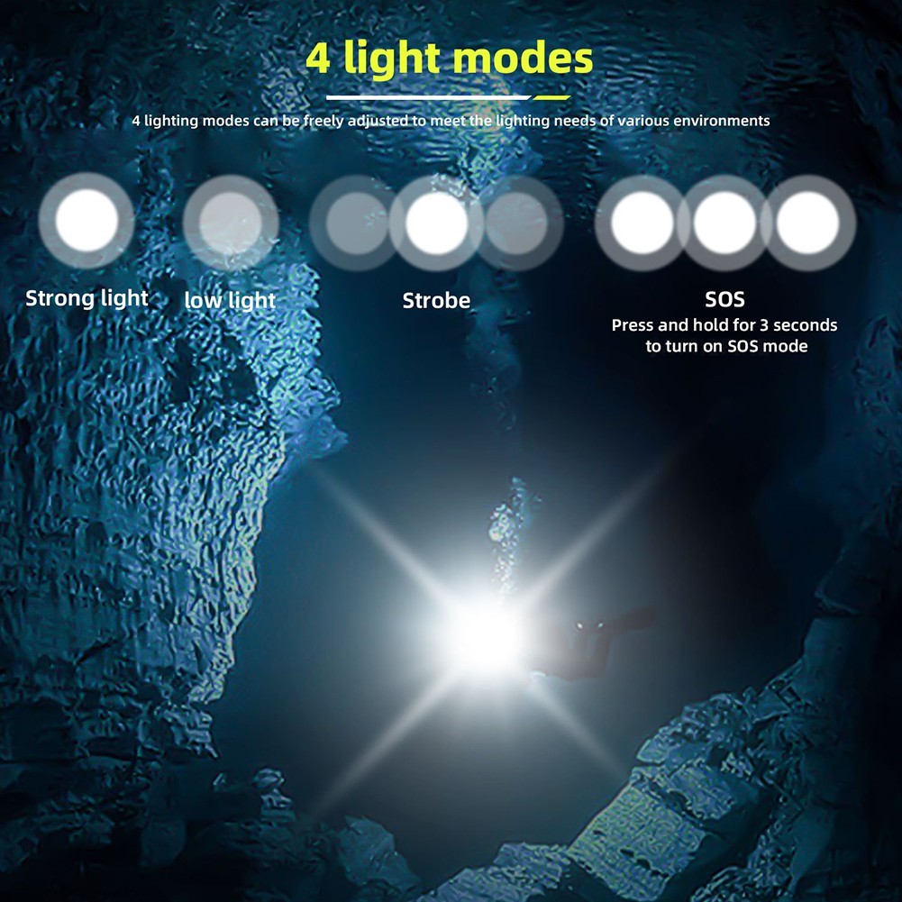 Scuba Diving Light Underwater Diving Headlamp IPX8 Underwater 40M High Quality