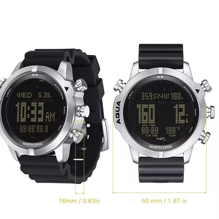 NORTH EDGE Digital Diving & Out Door Wrist Watch Computer Scuba & Free Diving~