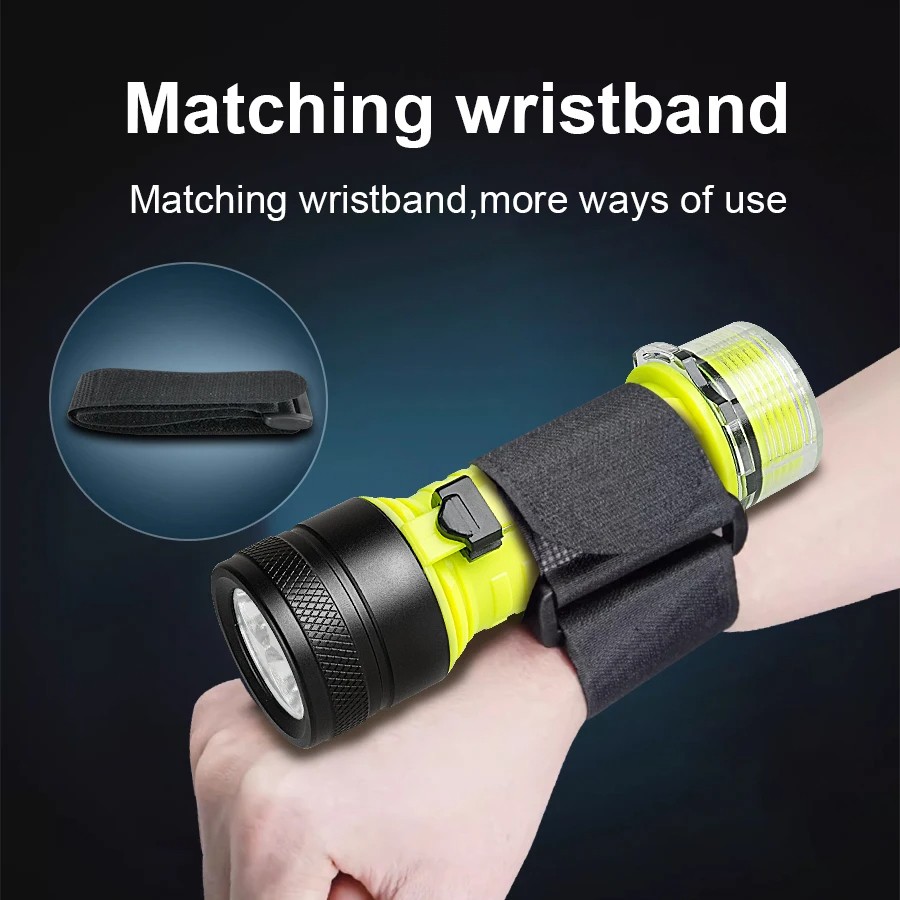 Powerful 90000LM LED Diving Flashlight Rechargeable Underwater Tactical Torch