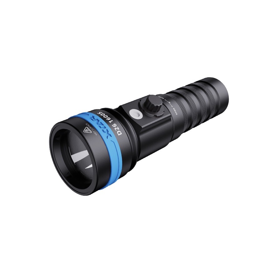 XTAR D26 1600S Diving Flashlight + 2 PCS 26650 Battery (US SELLER) + FREE GREASE