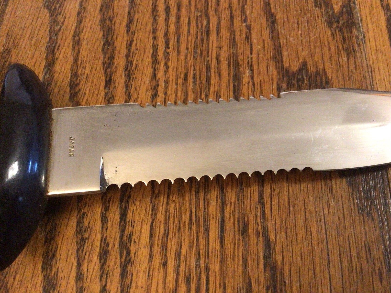 Eternal Diving Knife w/rubber sheath,Stainless Steel made Japan,used condition