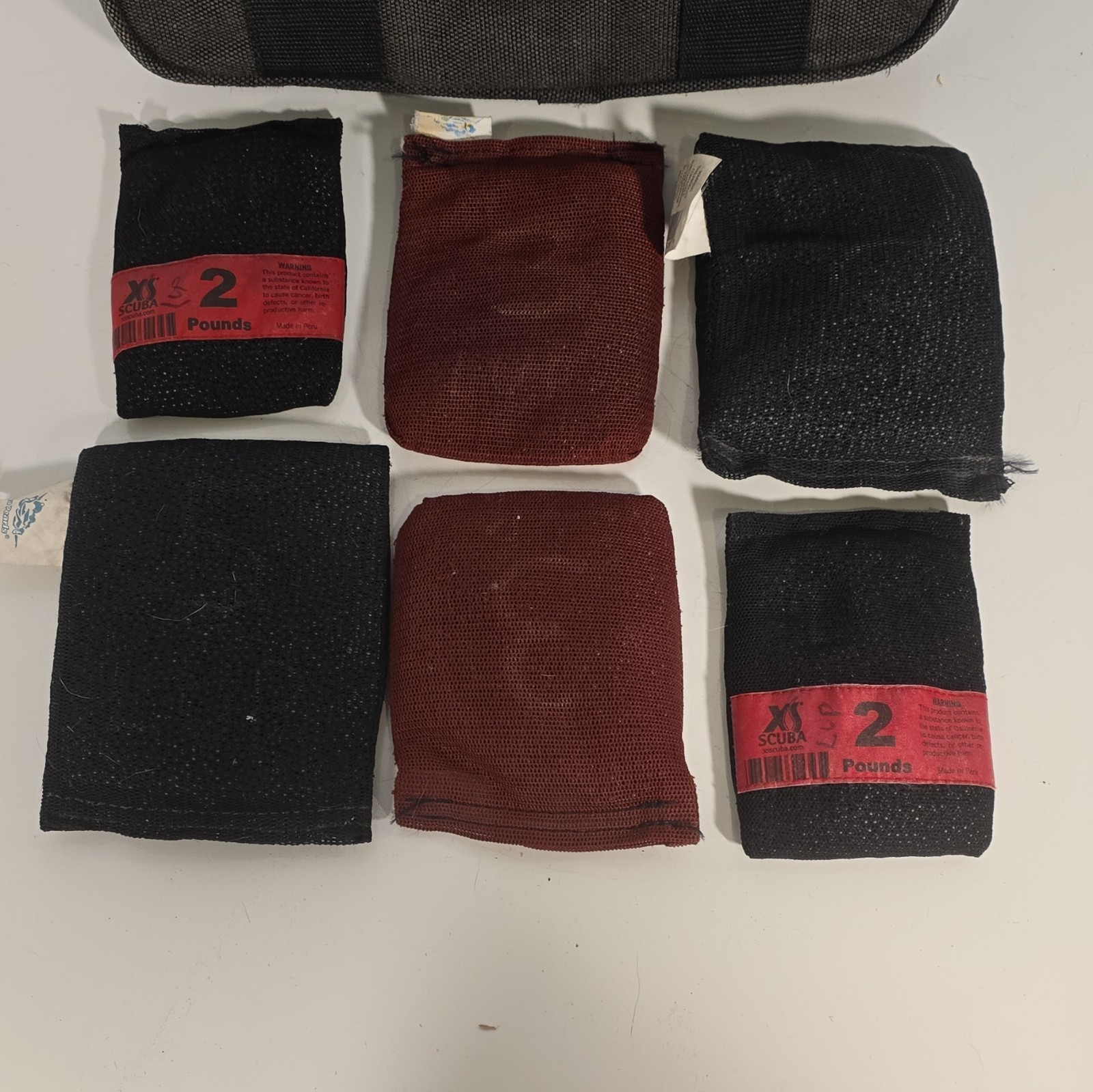 XS Scuba Weight Bag w/ 2, 3, 5lb Soft Weight Pouches Scuba Dive Weights