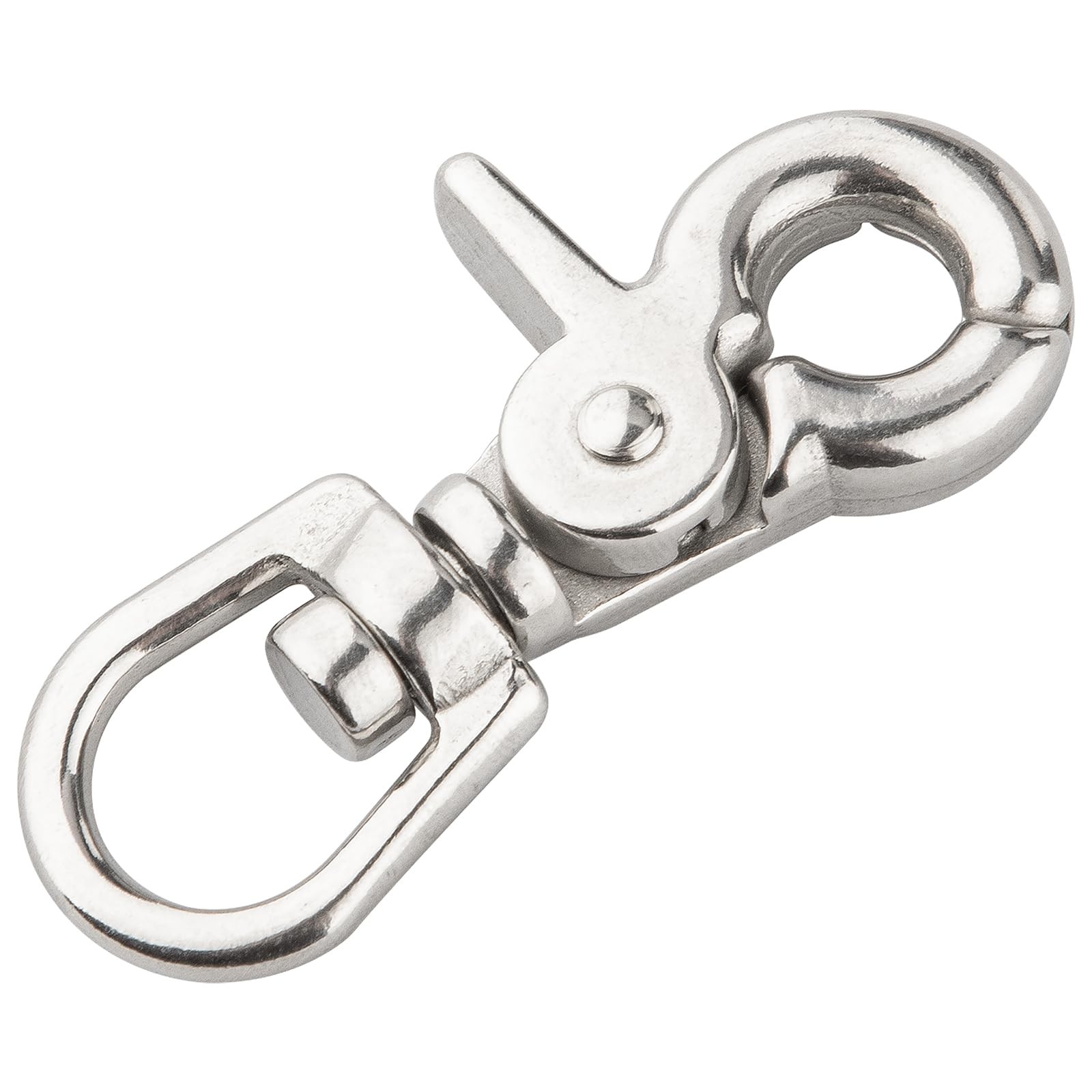 2 PCS 2-5/8 Inch Trigger Snap Hooks, Swivel, 316 Stainless Steel, Marine Grade