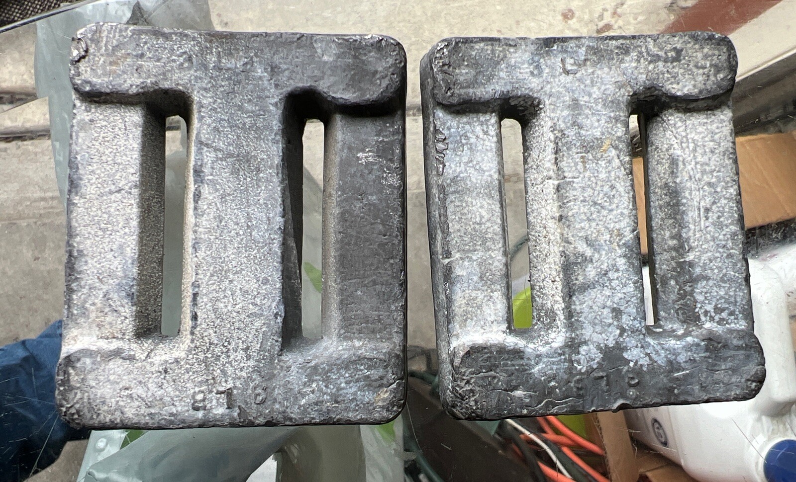 Vintage Two 3 lb Lead SCUBA or Snorkeling Dive Weights See Photos