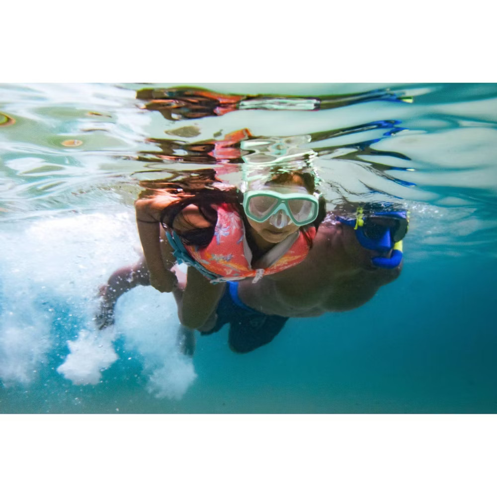 Speedo Adult Travel Mask and Snorkel Set – Navy/Yellow: Polycarbonate & Silicone