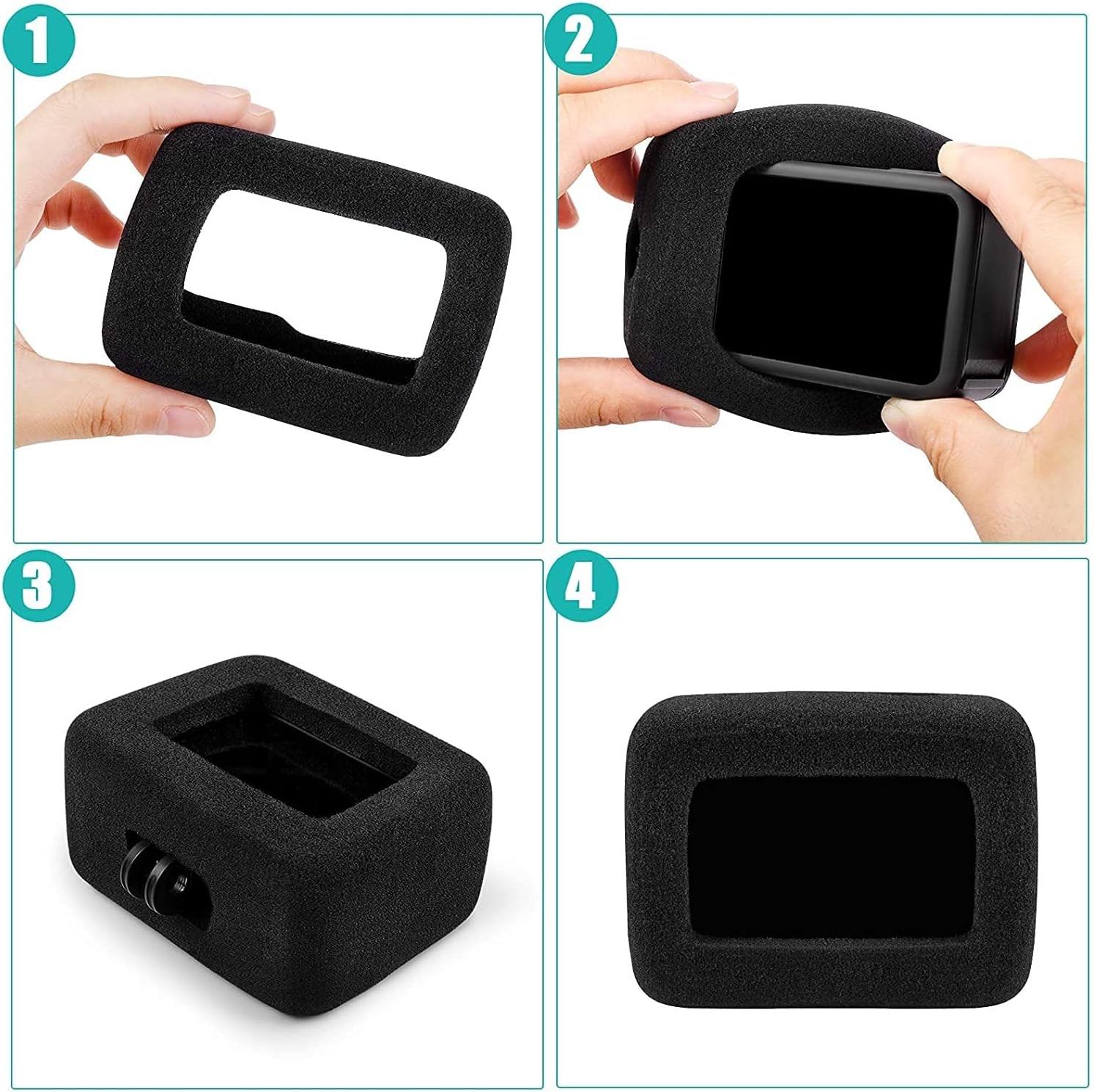 Taisioner Windslayer Cover Wind Muff for GO Hero 9/10/11/12/13 Black BLACK