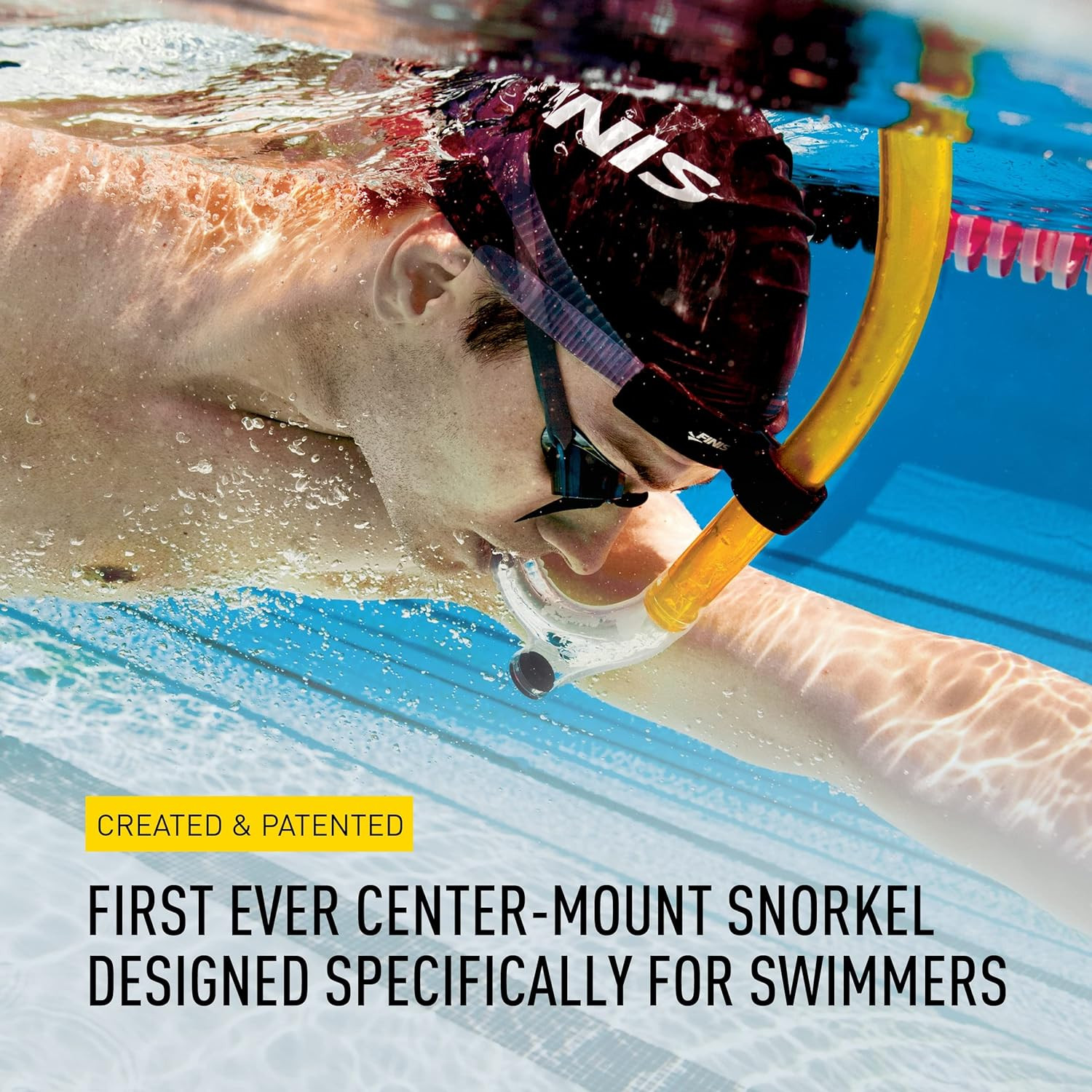 Original Center-Mount Swimmer’S Snorkel for Lap Swimming and Swim Training, Yell