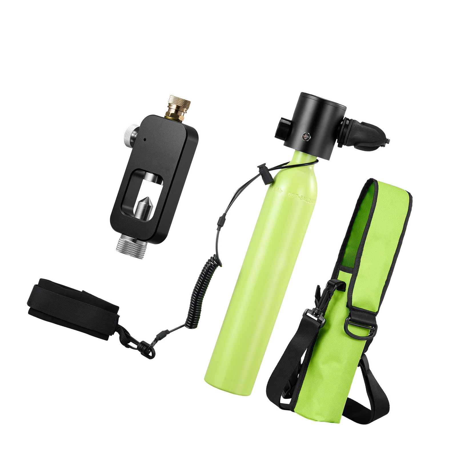 Uimoso Mini Scuba Tank0.5L Portable Diving Cylinder with Refill Adapter, 5-10min